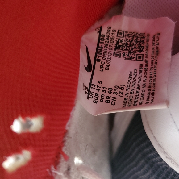 Nike Air Flight 89 "Ron Harper" 819665-100 Red White Mens Size 13 US Shoes - Picture 8 of 12